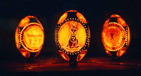 Carved Emu Eggs